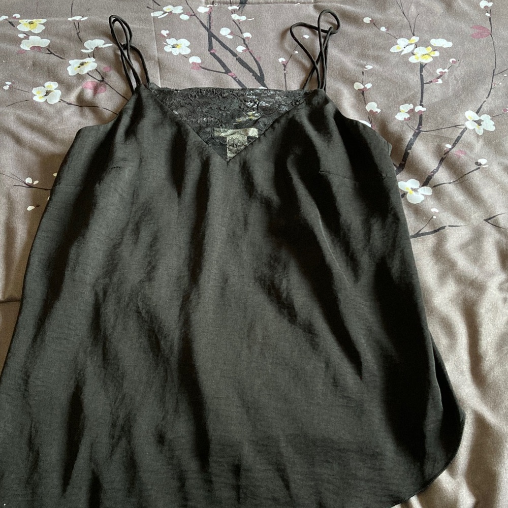 Dressy black cami with lace